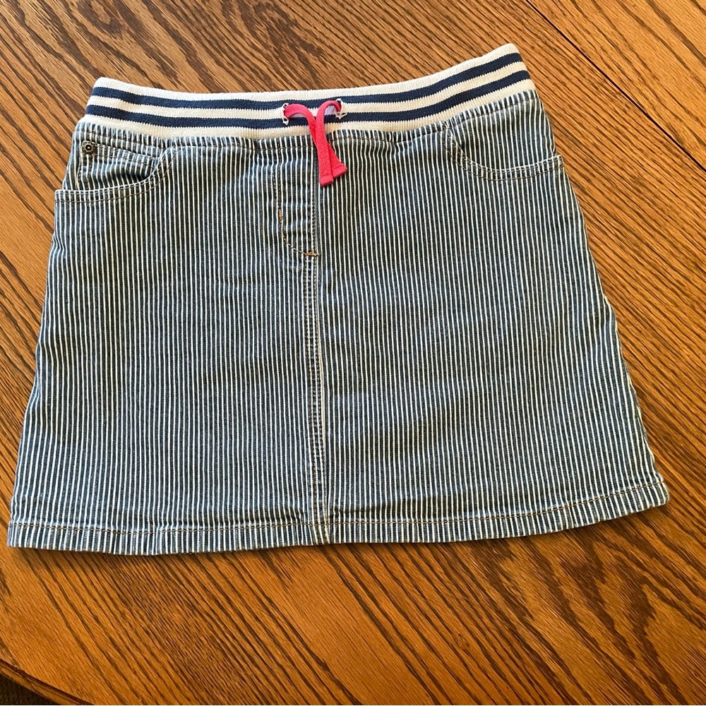 Mini Boden Blue and White denim Skirt size 11/12 years